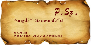 Pengő Szeveréd névjegykártya
